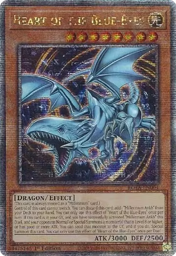 Heart of the Blue-Eyes (Quarter Century Secret Rare) (ROTA-EN004), Rage of the Abyss — Yu-Gi-Oh! card price