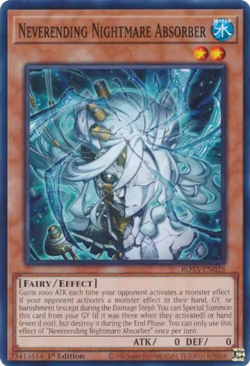 Neverending Nightmare Absorber (ROTA-EN028), Rage of the Abyss — Yu-Gi-Oh! card price