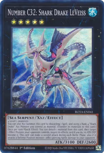Number C32: Shark Drake LeVeiss (ROTA-EN041), Rage of the Abyss — Yu-Gi-Oh! card price