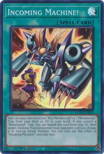 Incoming Machine! (ROTA-EN050), Rage of the Abyss — Yu-Gi-Oh! card price