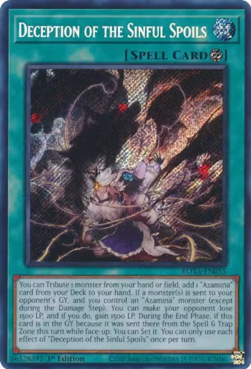 Deception of the Sinful Spoils (ROTA-EN055), Rage of the Abyss — Yu-Gi-Oh! card price