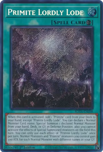 Primite Lordly Lode (ROTA-EN058), Rage of the Abyss — Yu-Gi-Oh! card price