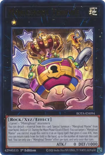 Mimighoul Throne (ROTA-EN094), Rage of the Abyss — Yu-Gi-Oh! card price