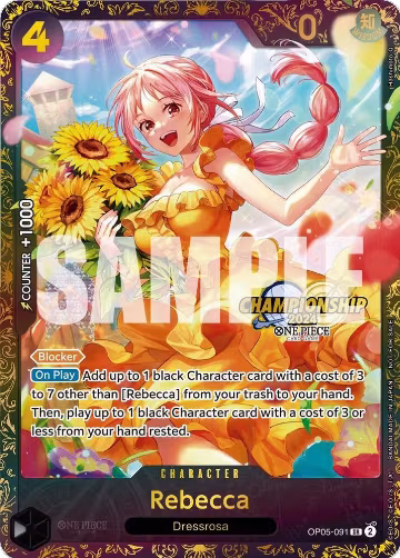 Rebecca (October Championship 2024 Online Regional) (OP05-091), One Piece Promotion Cards — One Piece card price