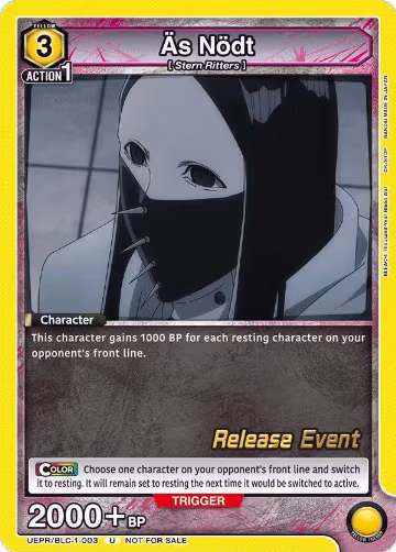As Nodt (003) (UEPR/BLC-1-003), BLEACH: Thousand-Year Blood War Release Event Cards — Union Arena card price