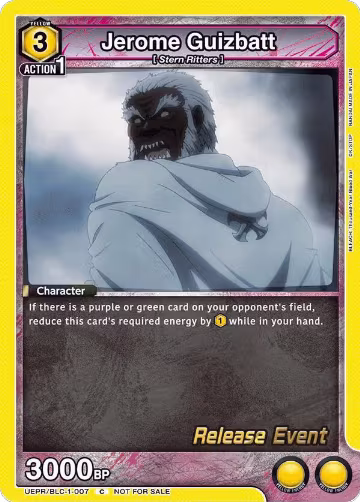 Jerome Guizbatt (UEPR/BLC-1-007), BLEACH: Thousand-Year Blood War Release Event Cards — Union Arena card price