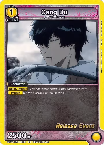 Cang Du (UEPR/BLC-1-008), BLEACH: Thousand-Year Blood War Release Event Cards — Union Arena card price