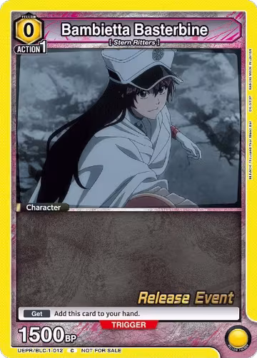 Bambietta Basterbine (012) (UEPR/BLC-1-012), BLEACH: Thousand-Year Blood War Release Event Cards — Union Arena card price