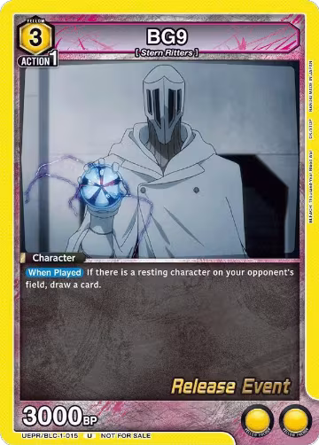 BG9 (UEPR/BLC-1-015), BLEACH: Thousand-Year Blood War Release Event Cards — Union Arena card price