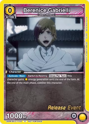 Berenice Gabrielli (UEPR/BLC-1-016), BLEACH: Thousand-Year Blood War Release Event Cards — Union Arena card price