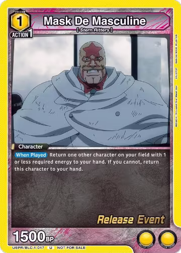 Mask De Masculine (UEPR/BLC-1-017), BLEACH: Thousand-Year Blood War Release Event Cards — Union Arena card price