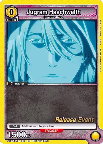Jugram Haschwalth (018) (UEPR/BLC-1-018), BLEACH: Thousand-Year Blood War Release Event Cards — Union Arena card price