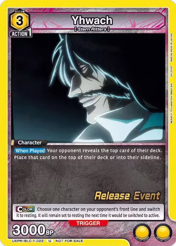 Yhwach (022) (UEPR/BLC-1-022), BLEACH: Thousand-Year Blood War Release Event Cards — Union Arena card price