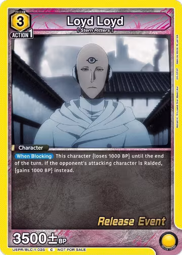 Loyd Loyd (UEPR/BLC-1-025), BLEACH: Thousand-Year Blood War Release Event Cards — Union Arena card price