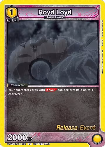 Royd Loyd (UEPR/BLC-1-026), BLEACH: Thousand-Year Blood War Release Event Cards — Union Arena card price
