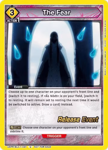 The Fear (UEPR/BLC-1-031), BLEACH: Thousand-Year Blood War Release Event Cards — Union Arena card price