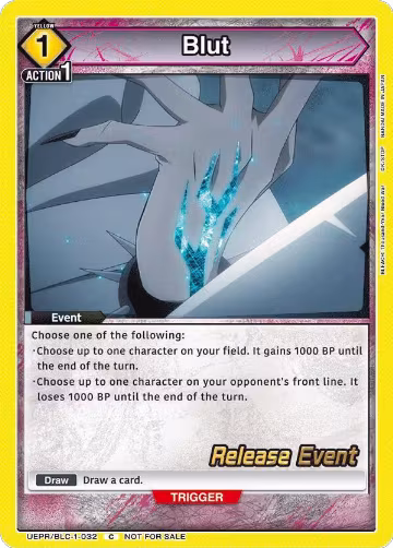 Blut (UEPR/BLC-1-032), BLEACH: Thousand-Year Blood War Release Event Cards — Union Arena card price