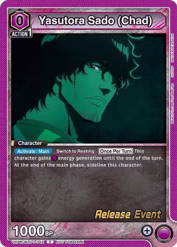 Yasutora Sado (Chad) (UEPR/BLC-1-042), BLEACH: Thousand-Year Blood War Release Event Cards — Union Arena card price