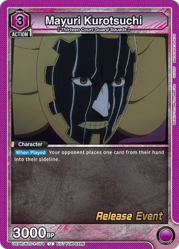 Mayuri Kurotsuchi (UEPR/BLC-1-054), BLEACH: Thousand-Year Blood War Release Event Cards — Union Arena card price