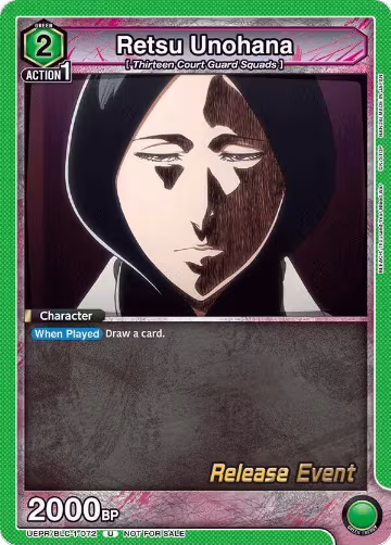 Retsu Unohana (072) (UEPR/BLC-1-072), BLEACH: Thousand-Year Blood War Release Event Cards — Union Arena card price