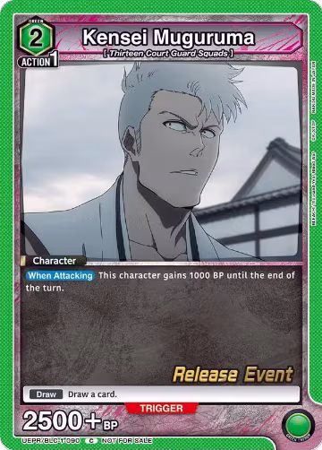 Kensei Muguruma (UEPR/BLC-1-090), BLEACH: Thousand-Year Blood War Release Event Cards — Union Arena card price