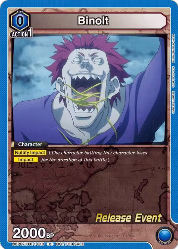Binolt (UEPR/HTR-1-013), HUNTER X HUNTER Release Event Cards — Union Arena card price