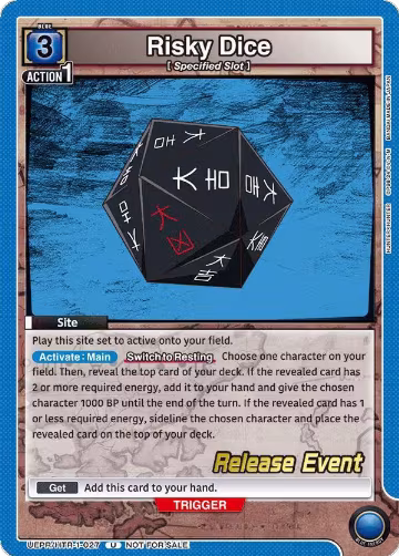Risky Dice (027) (UEPR/HTR-1-027), HUNTER X HUNTER Release Event Cards — Union Arena card price