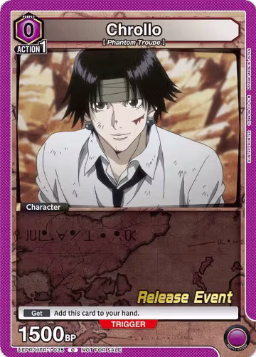 Chrollo (035) (UEPR/HTR-1-035), HUNTER X HUNTER Release Event Cards — Union Arena card price