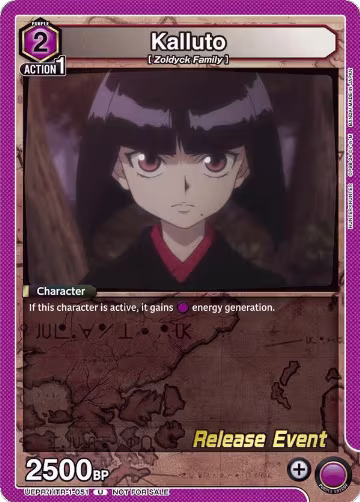 Kalluto (UEPR/HTR-1-051), HUNTER X HUNTER Release Event Cards — Union Arena card price