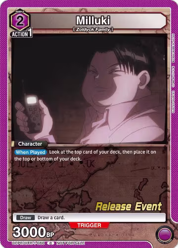 Milluki (UEPR/HTR-1-060), HUNTER X HUNTER Release Event Cards — Union Arena card price