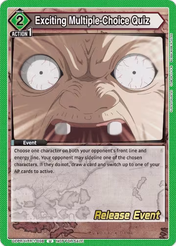 Exciting Multiple-Choice Quiz (UEPR/HTR-1-098), HUNTER X HUNTER Release Event Cards — Union Arena card price