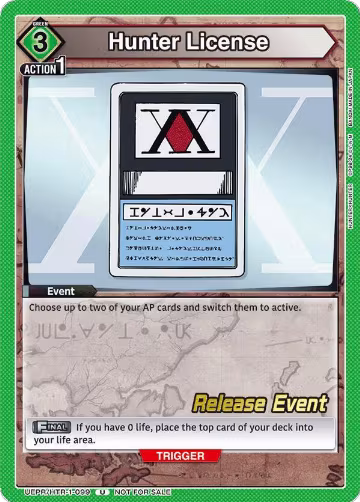 Hunter License (UEPR/HTR-1-099), HUNTER X HUNTER Release Event Cards — Union Arena card price