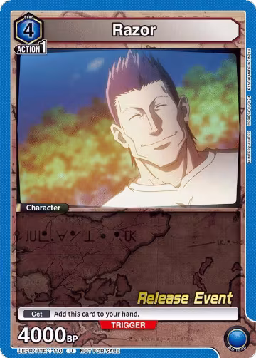 Razor (110) (UEPR/HTR-1-110), HUNTER X HUNTER Release Event Cards — Union Arena card price