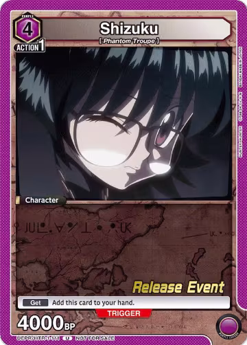 Shizuku (111) (UEPR/HTR-1-111), HUNTER X HUNTER Release Event Cards — Union Arena card price