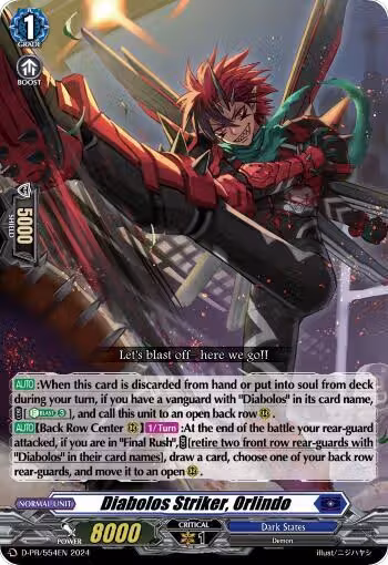 Diabolos Striker, Orlindo (D-PR/554EN), D Promo Cards — Vanguard card price