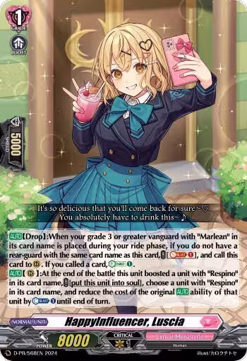 HappyInfluencer, Luscia (D-PR/568EN), D Promo Cards — Vanguard card price