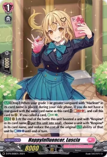 HappyInfluencer, Luscia (Foil) (D-PR/569EN), D Promo Cards — Vanguard card price