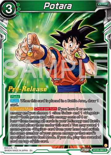 Potara (BT26-088), Ultimate Advent Pre-Release Cards — DB Super card price
