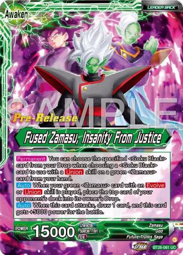 Zamasu // Fused Zamasu, Insanity From Justice (BT26-061), Ultimate Advent Pre-Release Cards — DB Super card price