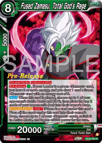 Fused Zamasu, Total God's Rage (BT26-082), Ultimate Advent Pre-Release Cards — DB Super card price