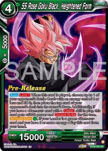 SS Rose Goku Black, Heightened Form (BT26-080), Ultimate Advent Pre-Release Cards — DB Super card price