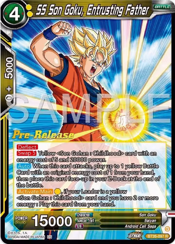 SS Son Goku, Entrusting Father (BT26-097), Ultimate Advent Pre-Release Cards — DB Super card price