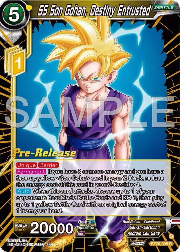 SS Son Gohan, Destiny Entrusted (BT26-095), Ultimate Advent Pre-Release Cards — DB Super card price