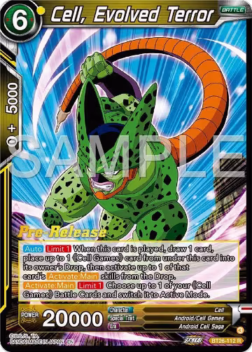 Cell, Evolved Terror (BT26-112), Ultimate Advent Pre-Release Cards — DB Super card price