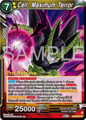 Cell, Maximum Terror (BT26-110), Ultimate Advent Pre-Release Cards — DB Super card price