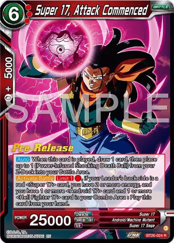 Super 17, Attack Commenced (BT26-024), Ultimate Advent Pre-Release Cards — DB Super card price