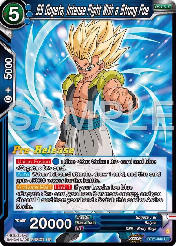 SS Gogeta, Intense Fight With a Strong Foe (BT26-046), Ultimate Advent Pre-Release Cards — DB Super card price