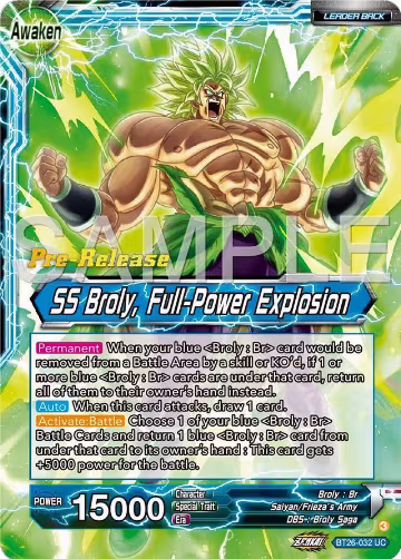 Broly // SS Broly, Full-Power Explosion (BT26-032), Ultimate Advent Pre-Release Cards — DB Super card price