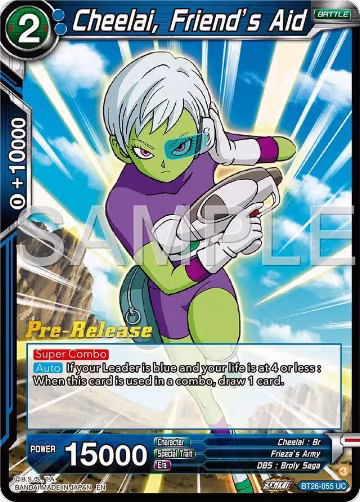 Cheelai, Friend's Aid (BT26-055), Ultimate Advent Pre-Release Cards — DB Super card price