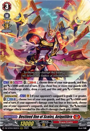 Destined One of Scales, Aelquilibra (DZ-BT04/002EN), DZ-BT04: Destined Showdown — Vanguard card price